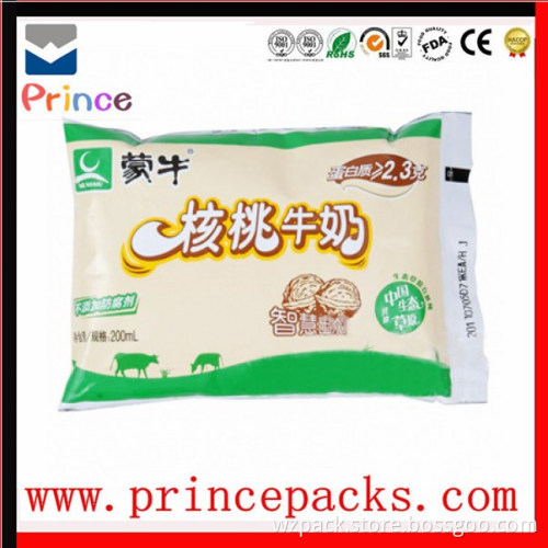 Logo printed beverage bag/milk bag/high quality plastic milk bag